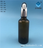 50ml花篮盖茶色玻璃滴管精油玻璃瓶