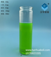 480ml直筒圆形出口玻璃蜡烛罐