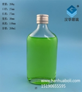 200ml长方形扁玻璃保健酒瓶