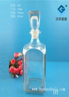 800ml方形出口玻璃酒瓶